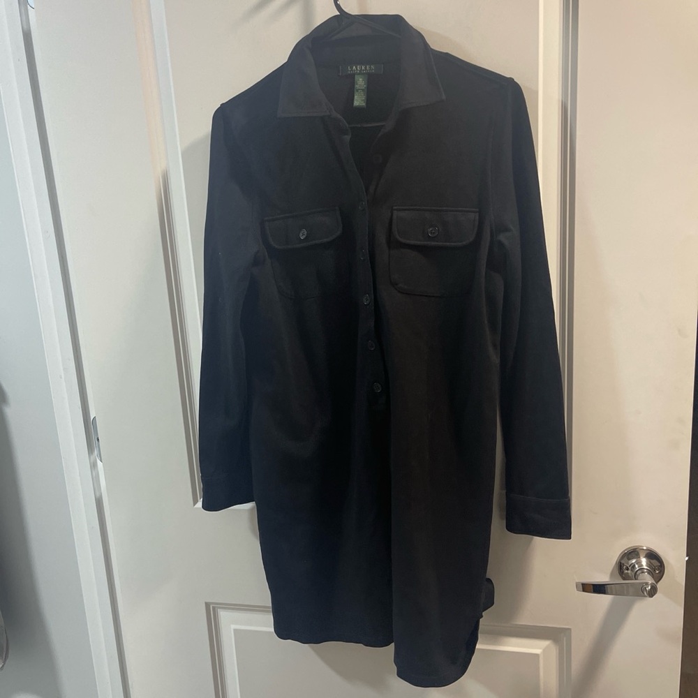 Ralph Lauren Black Long Sleeve Dress Size Medium Like New Condition Women's - Picture 7 of 7